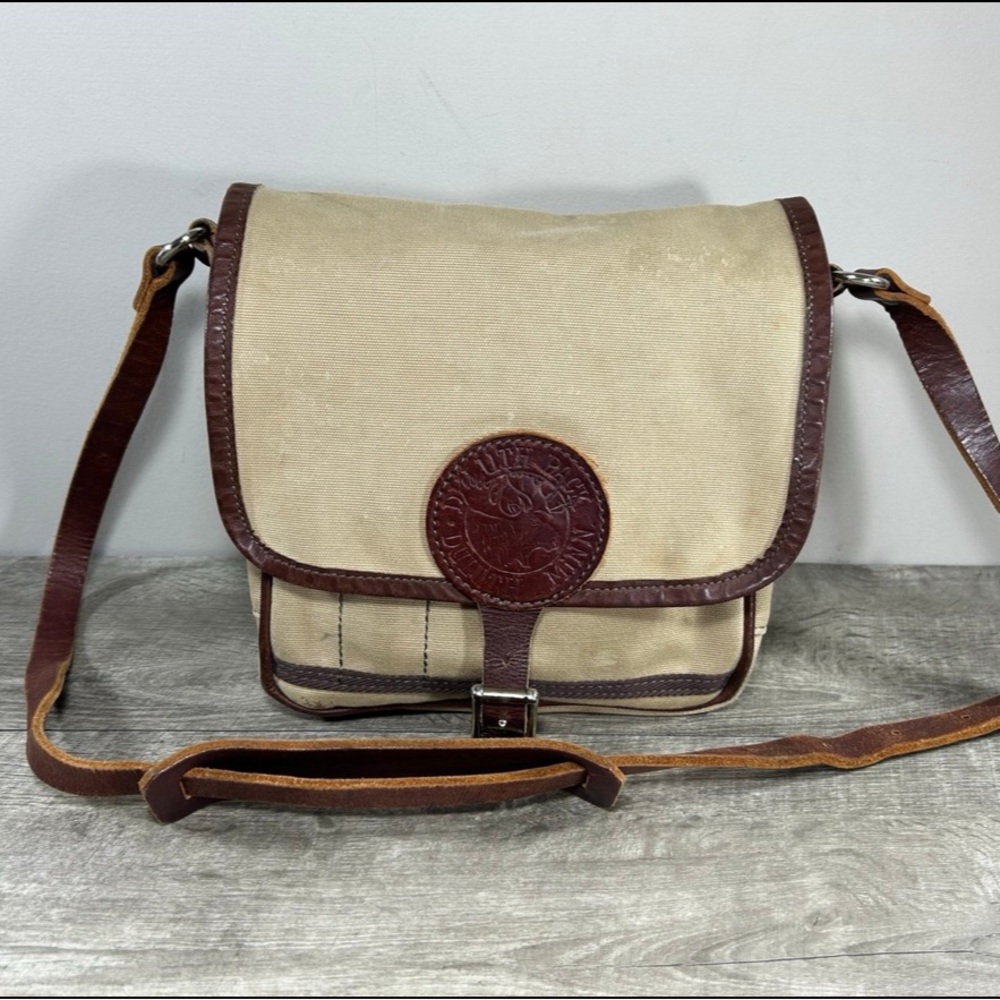 Duluth Pack Mini Haversack Natural Canvas Everyday Going-Out Shoulder Bag Purse